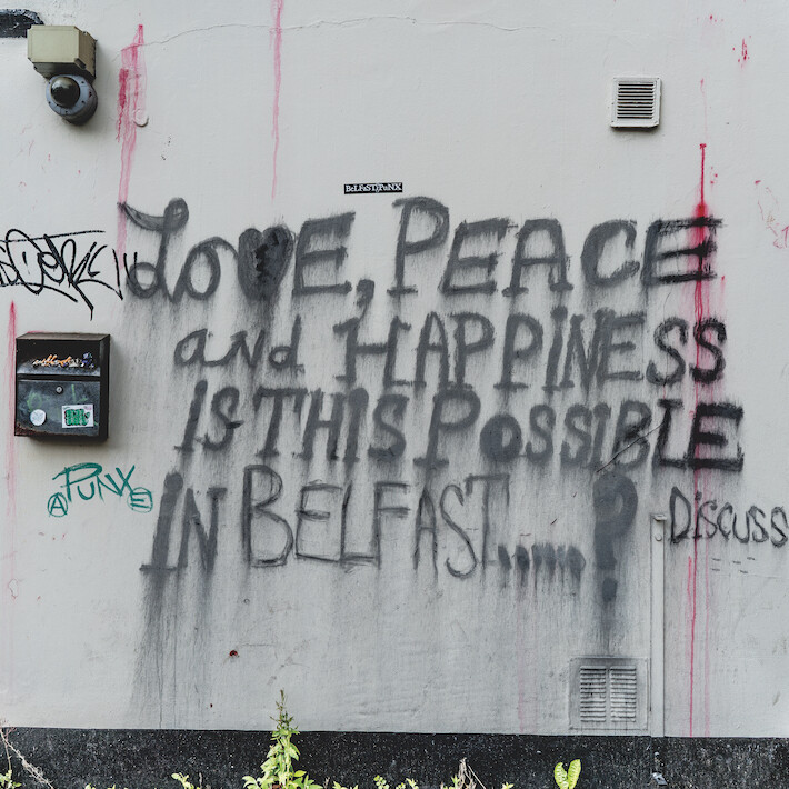 Graffiti in the Queen’s Quarter, Belfast, Ireland, 2013. William Murphy/Flickr.